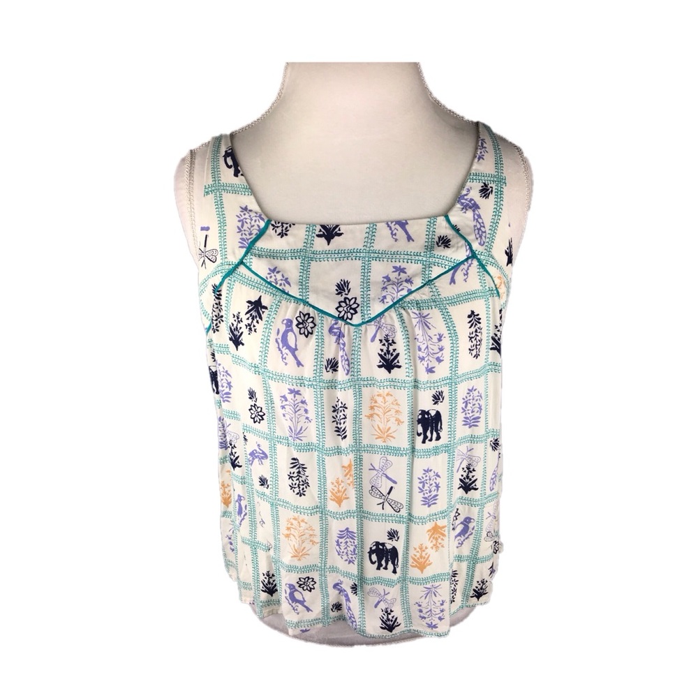 Anthropologie Maeve Mazie Tank Top W/ Cutout Back - Picture 2 of 8